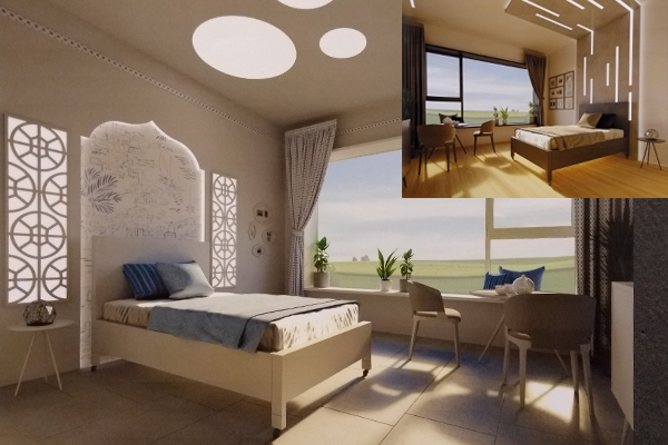 Eingerichtetes Zimmer