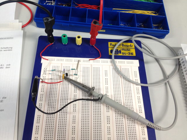 Das Steckbrett am Ende der Veruschs