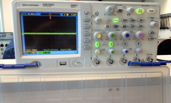Das Gerät seigt eine Nulllinie