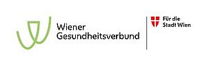 ©Wiener Gesundheitsverbund Logo des Wiener Gesundheitsverbund. Grünes künstlerisch als Schleife gezeichnetem W und das Wort Wiener Gesundheitsverbund, daneben ein senkrechter Strich und das rot und weiß gehaltene Wiener Wappen, sowie den schwarzen Schriftzug Stadt Wien.