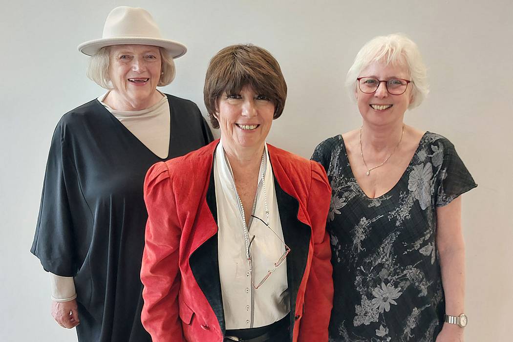 © Thomas Goiser Die Spioninnen Lilli Pöttrich, Beatrice Schevitz und Heidi Thiel zu Gast an der Hochschule Campus Wien.
