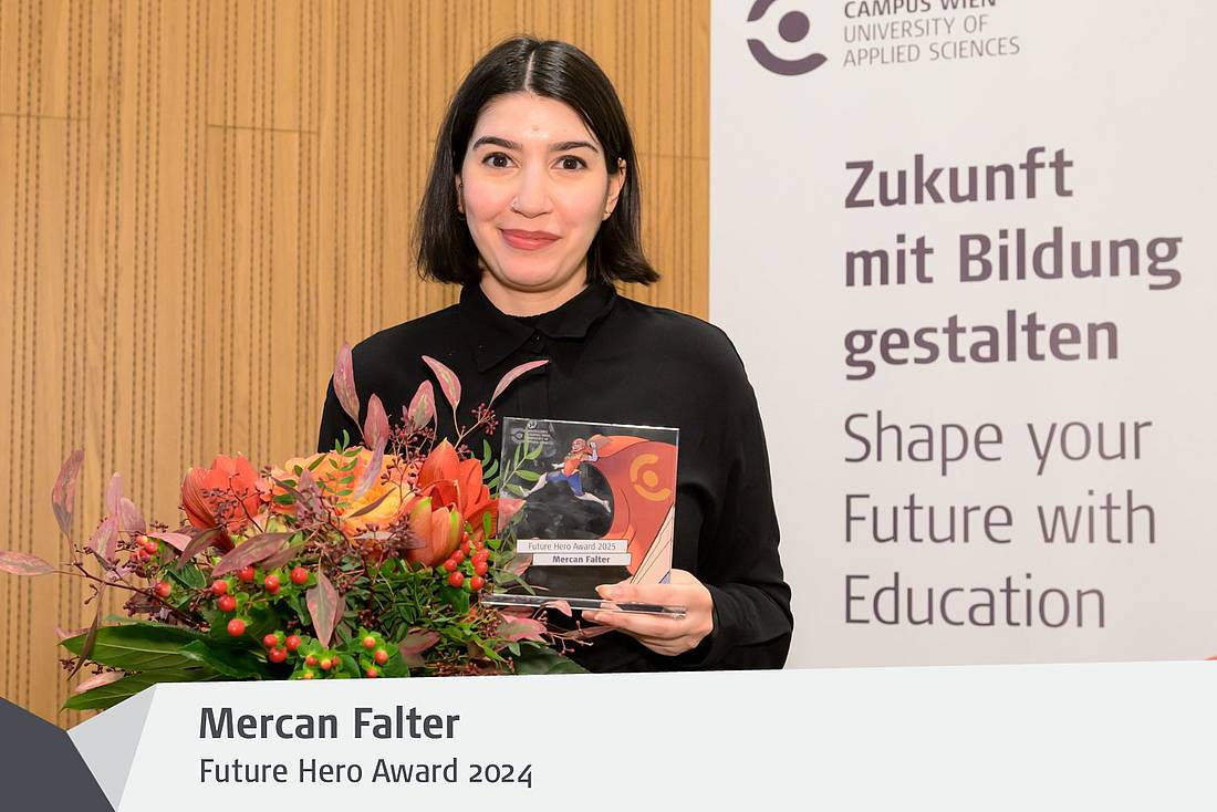 © HCW | Leitner Portrait von Mercan Falter bei der Preisverleihung