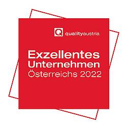 Logo mit dem Schriftzug Exzellentes Unternehmen Österreichs 2022 Logo der Auszeichnung für exzellente Unternehmen