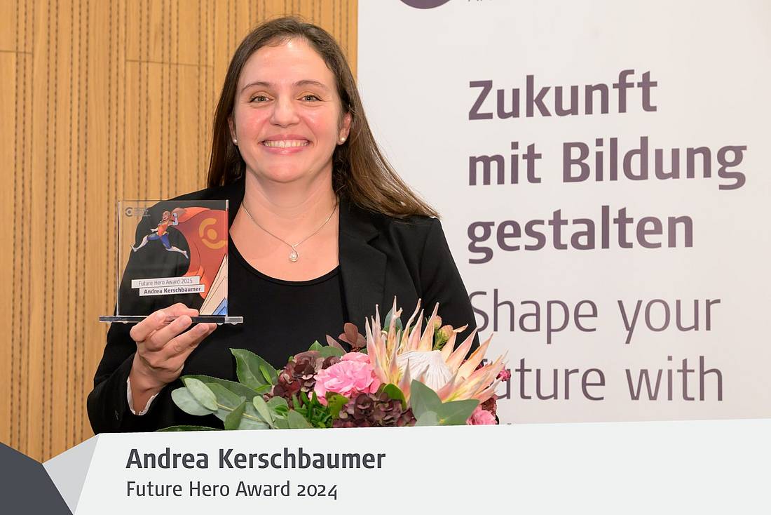 © HCW | Leitner Portrait von Andrea Kerschbaumer bei der Preisverleihung