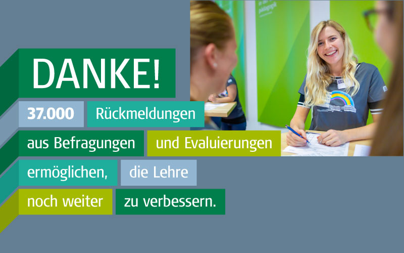 © HCW Personen sitzen sich lächelnd gegenüber, inklusive großem Danke-Schriftzug.