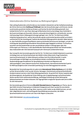 © Text und Bild: Hochschule für angewandte Wissenschaft und Kunst Hildesheim/Holzminden/Göttingen